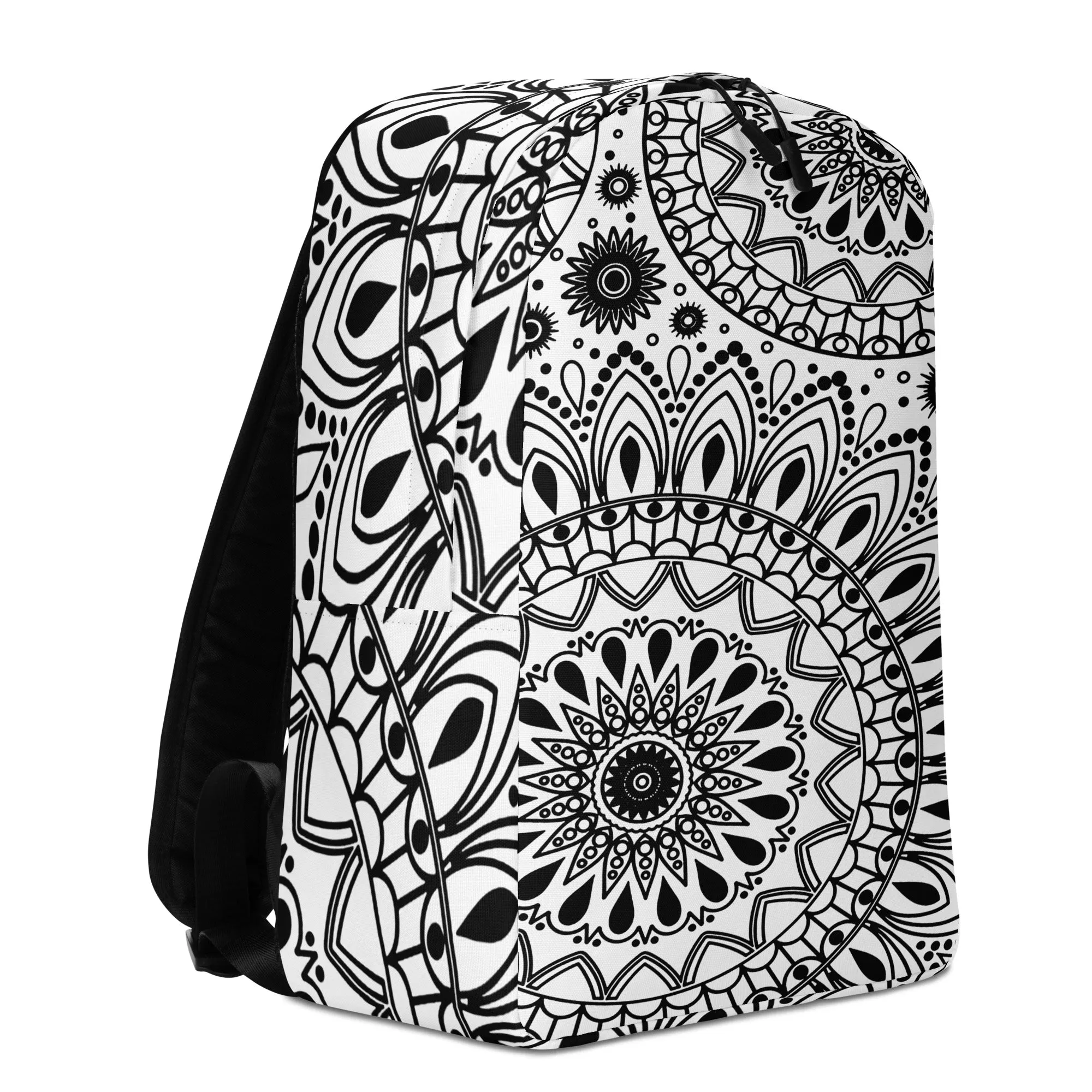 Minimalist Backpack Geometric Flowers