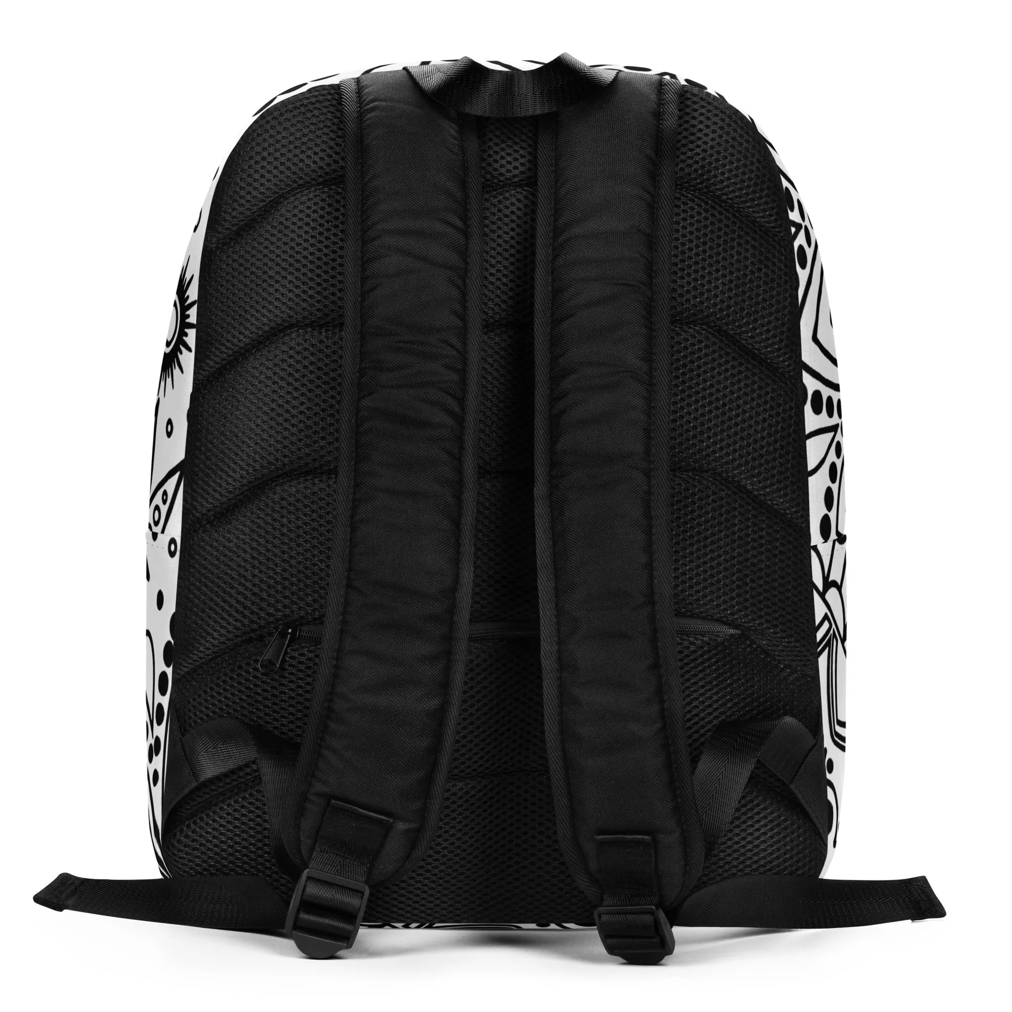 Minimalist Backpack Geometric Flowers
