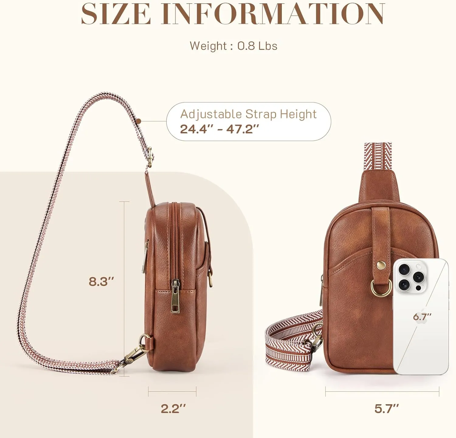 Missnie Small Shoulder Sling bag for Women PU Leather Bag