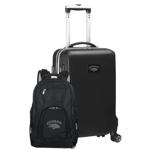 Nevada Wolf Pack Deluxe 2-Piece Backpack and Carry on Set in Black