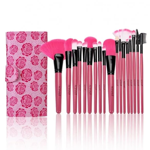 New Fashion Professional 18pcs Soft Cosmetic Tool Makeup Brush Set Kit With Pouch