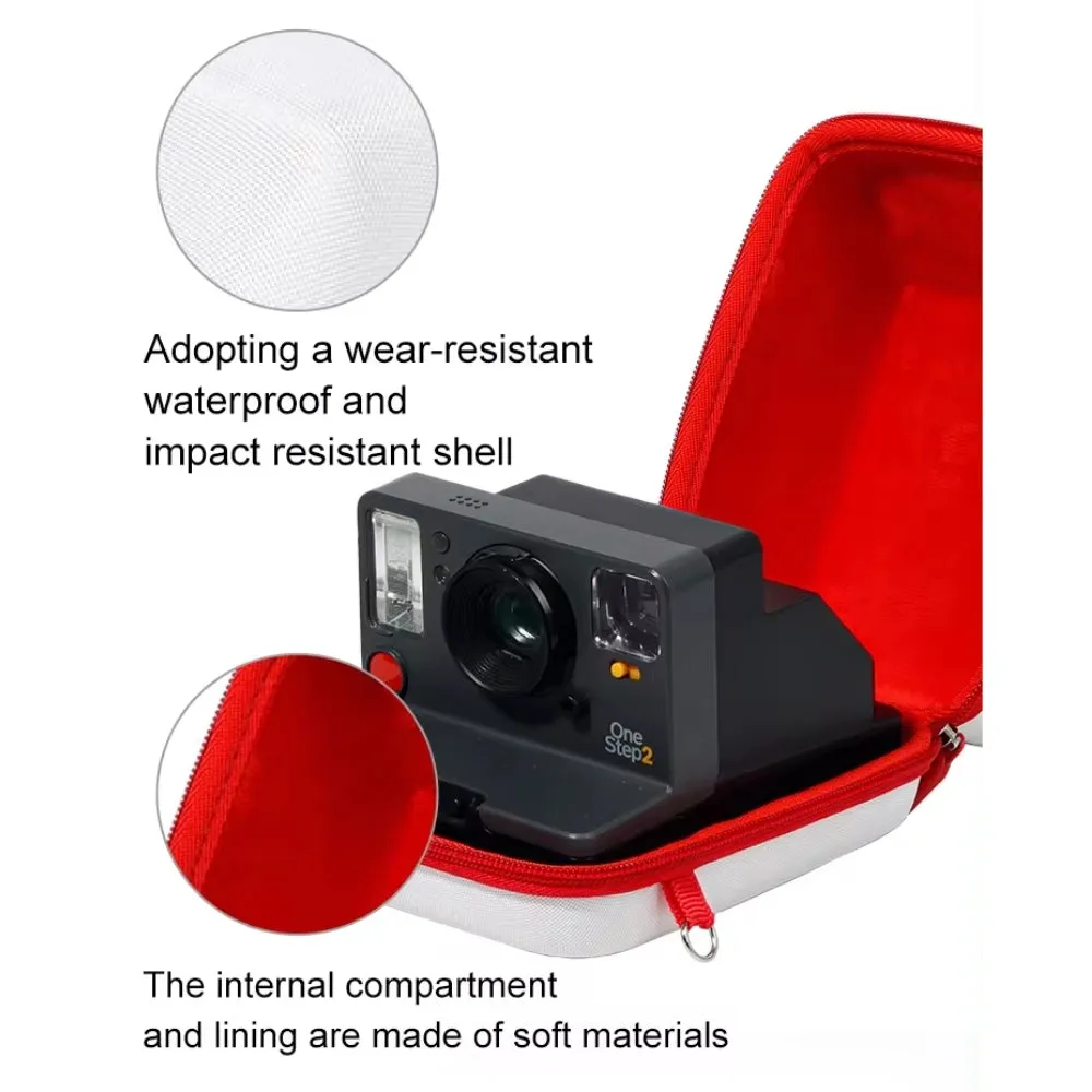Pikxi Protective Hard Case Storage Bag for Polaroid I-2 / Now / Now  Instant Film Cameras with Body Strap