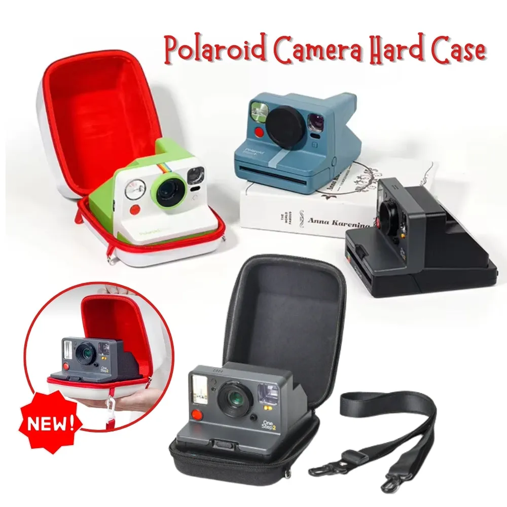 Pikxi Protective Hard Case Storage Bag for Polaroid I-2 / Now / Now  Instant Film Cameras with Body Strap