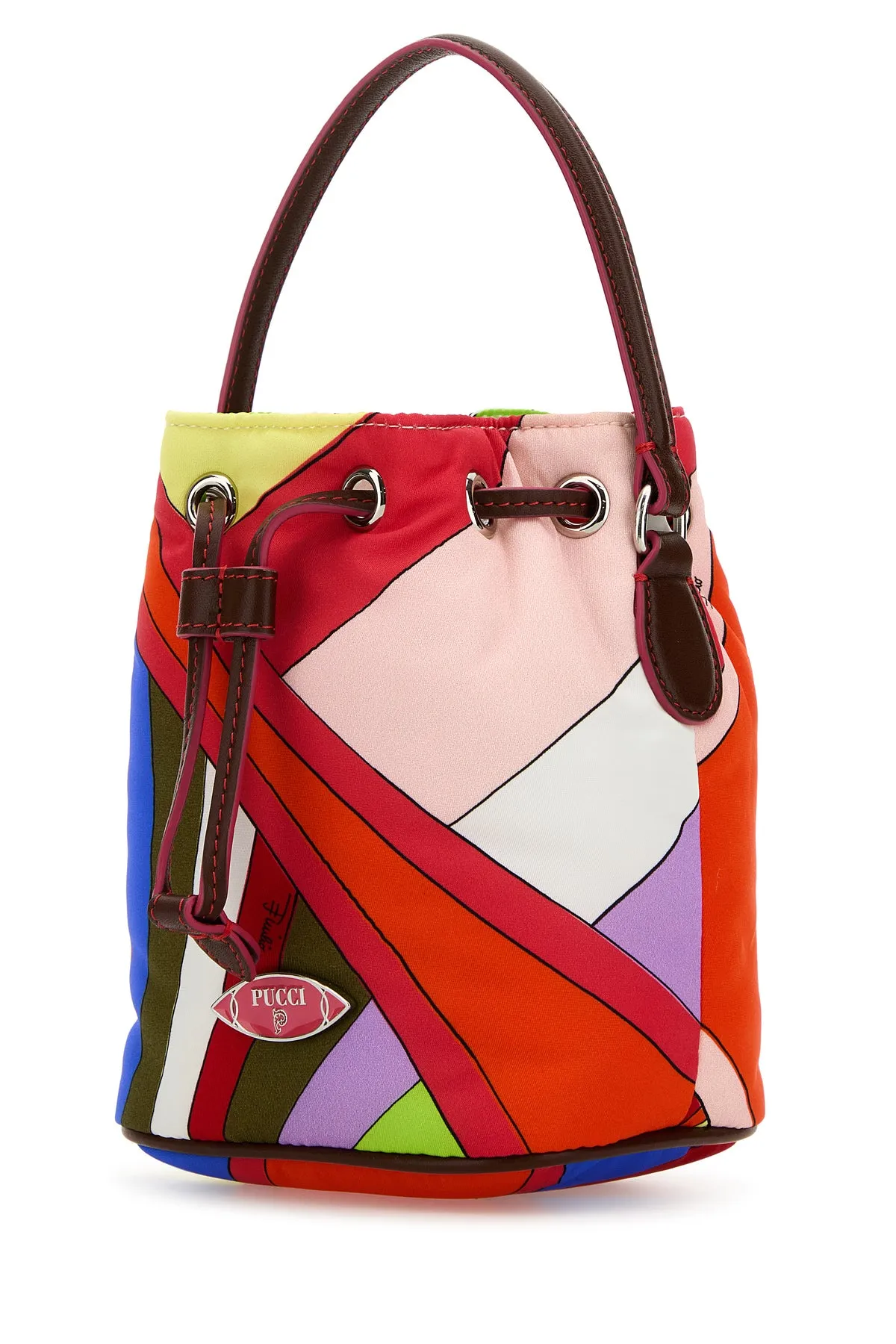 Printed nylon Yummy bucket bag