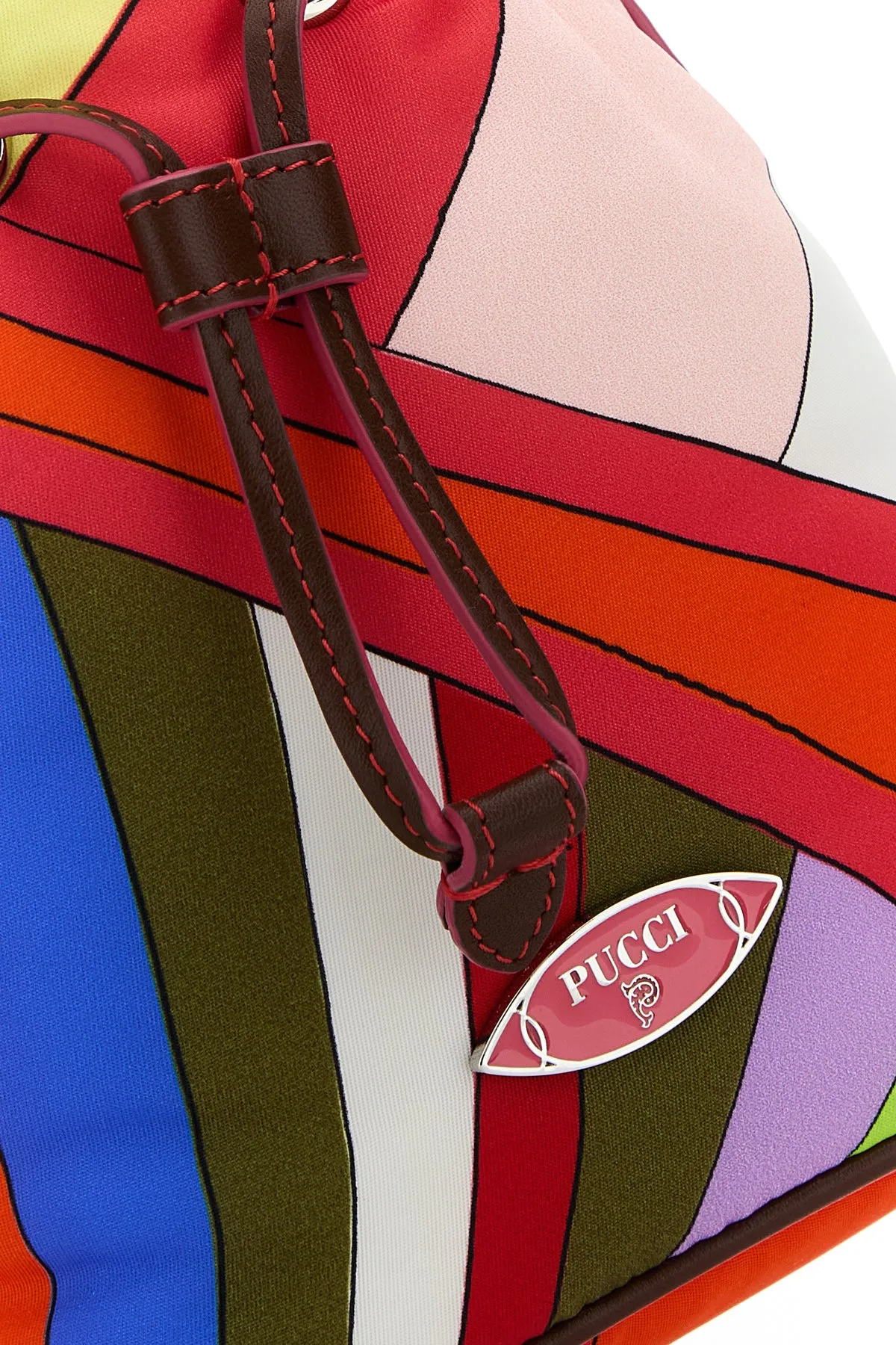 Printed nylon Yummy bucket bag