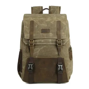 Shockproof DSLR Backpack Waterproof Waxed Canvas Camera Bag