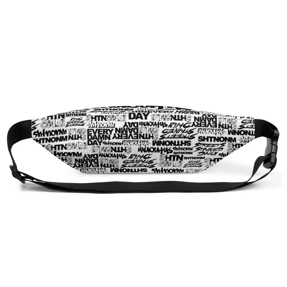 SHTNONM - White Fanny Pack (Black)