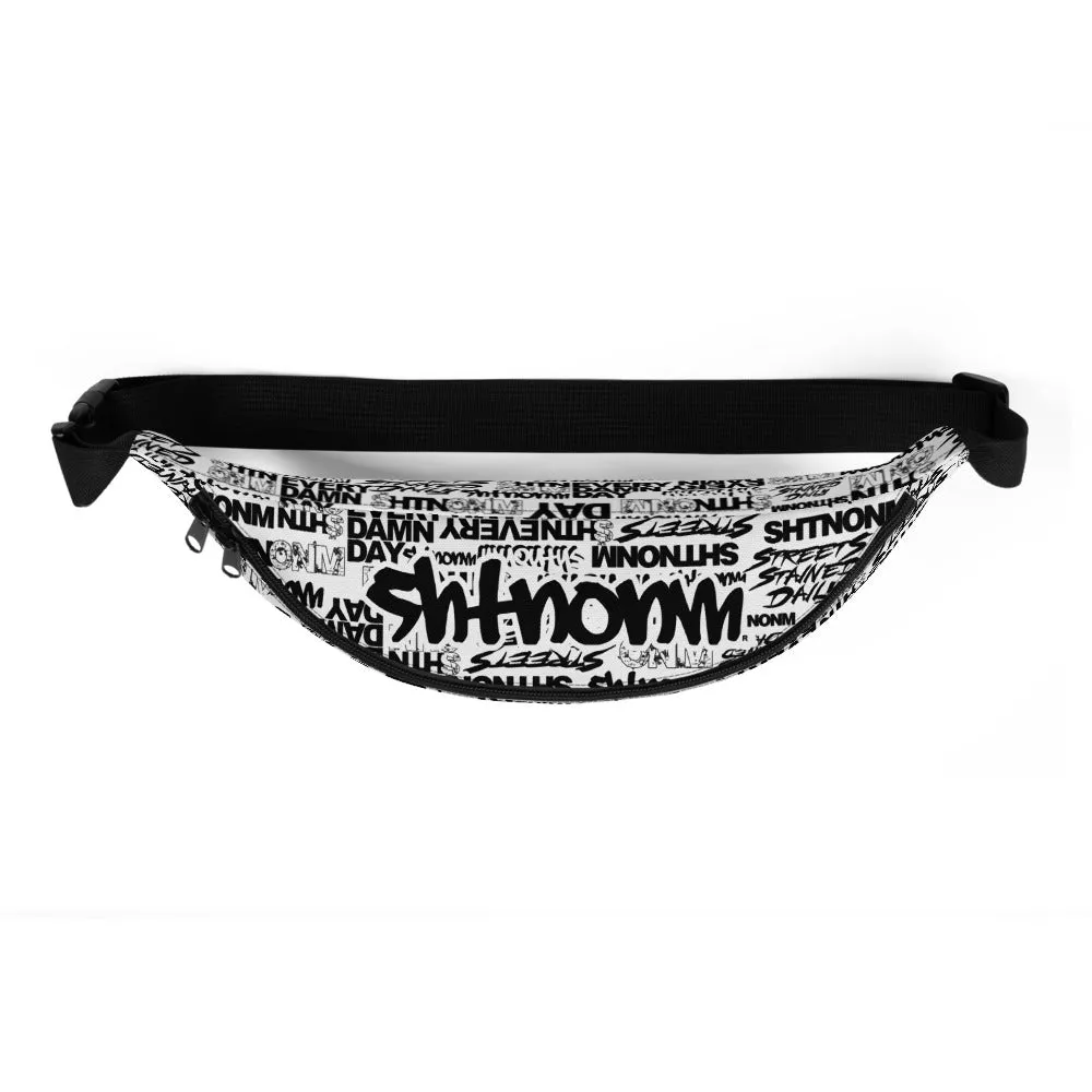 SHTNONM - White Fanny Pack (Black)