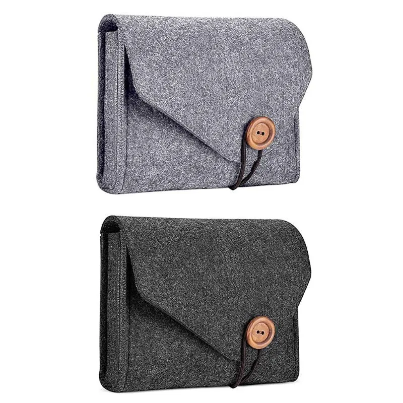 Soft Felt Pouch for Power Banks/Data Cables and Electronic Accessories or Cosmetics