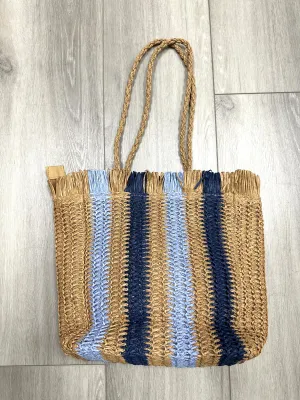 Striped Raffia Shoulder Bag