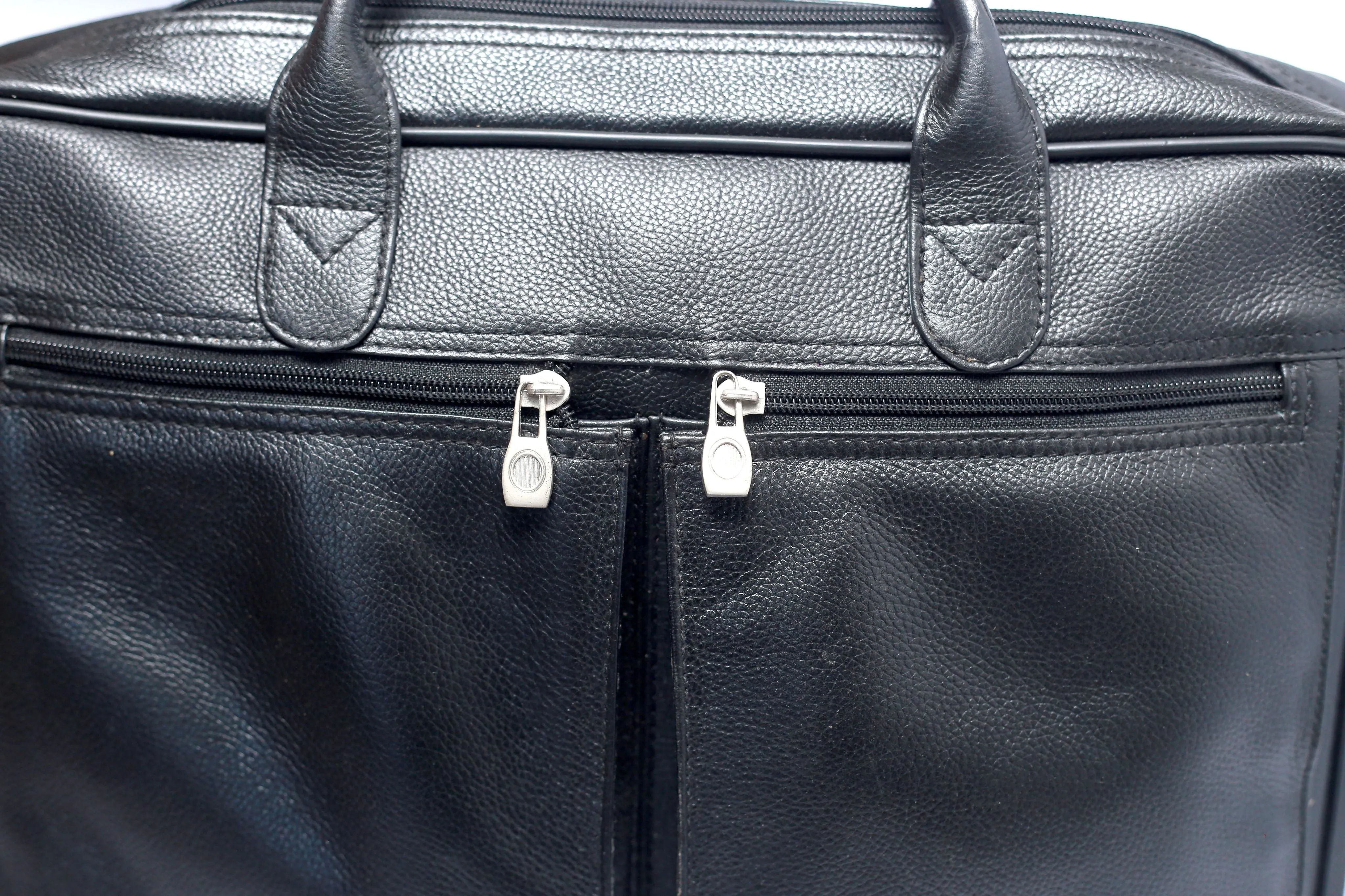 SWAT BAG Natural Milled Leather Laptop Bag - Dark Brown - 16"