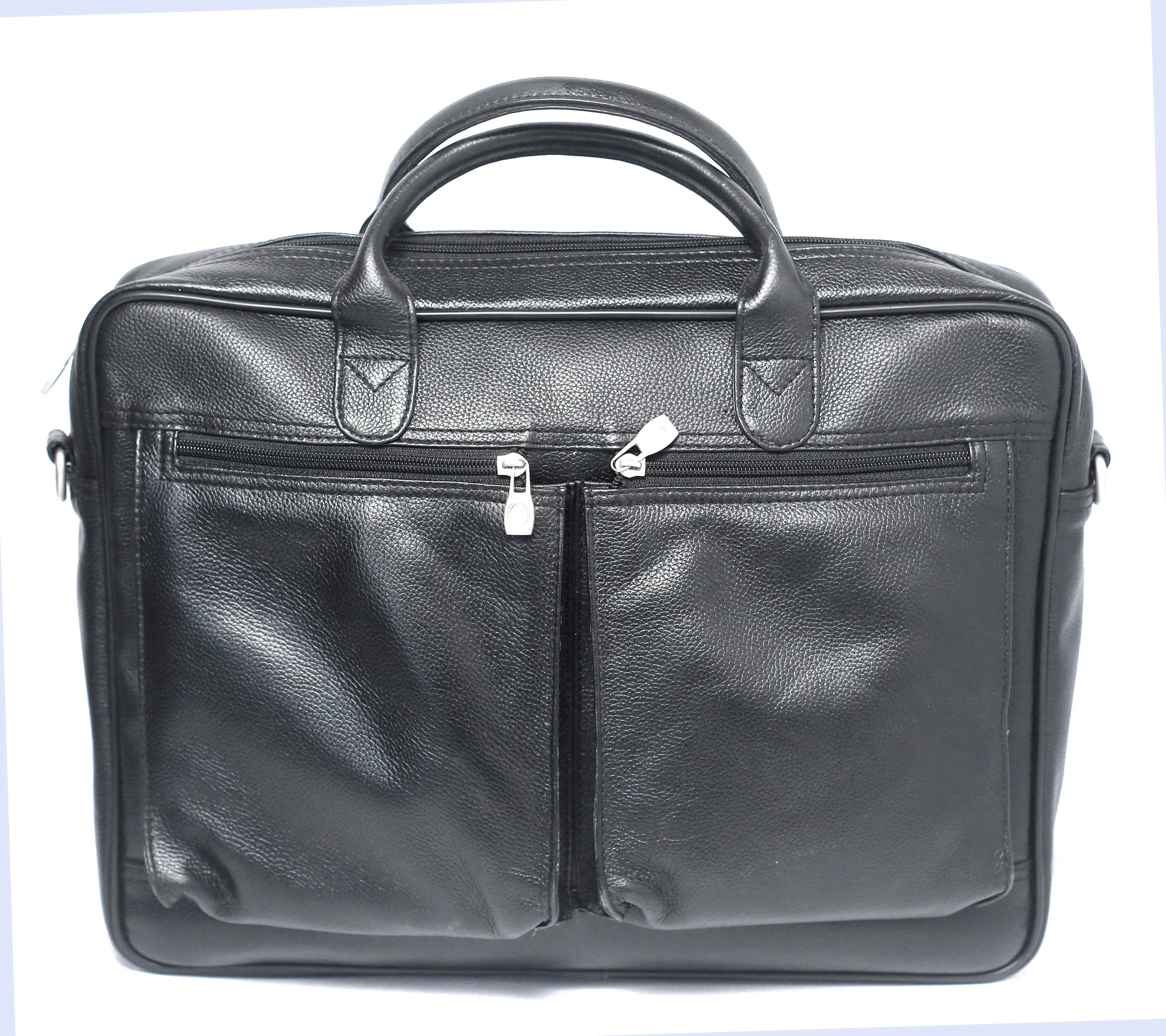 SWAT BAG Natural Milled Leather Laptop Bag - Dark Brown - 16"