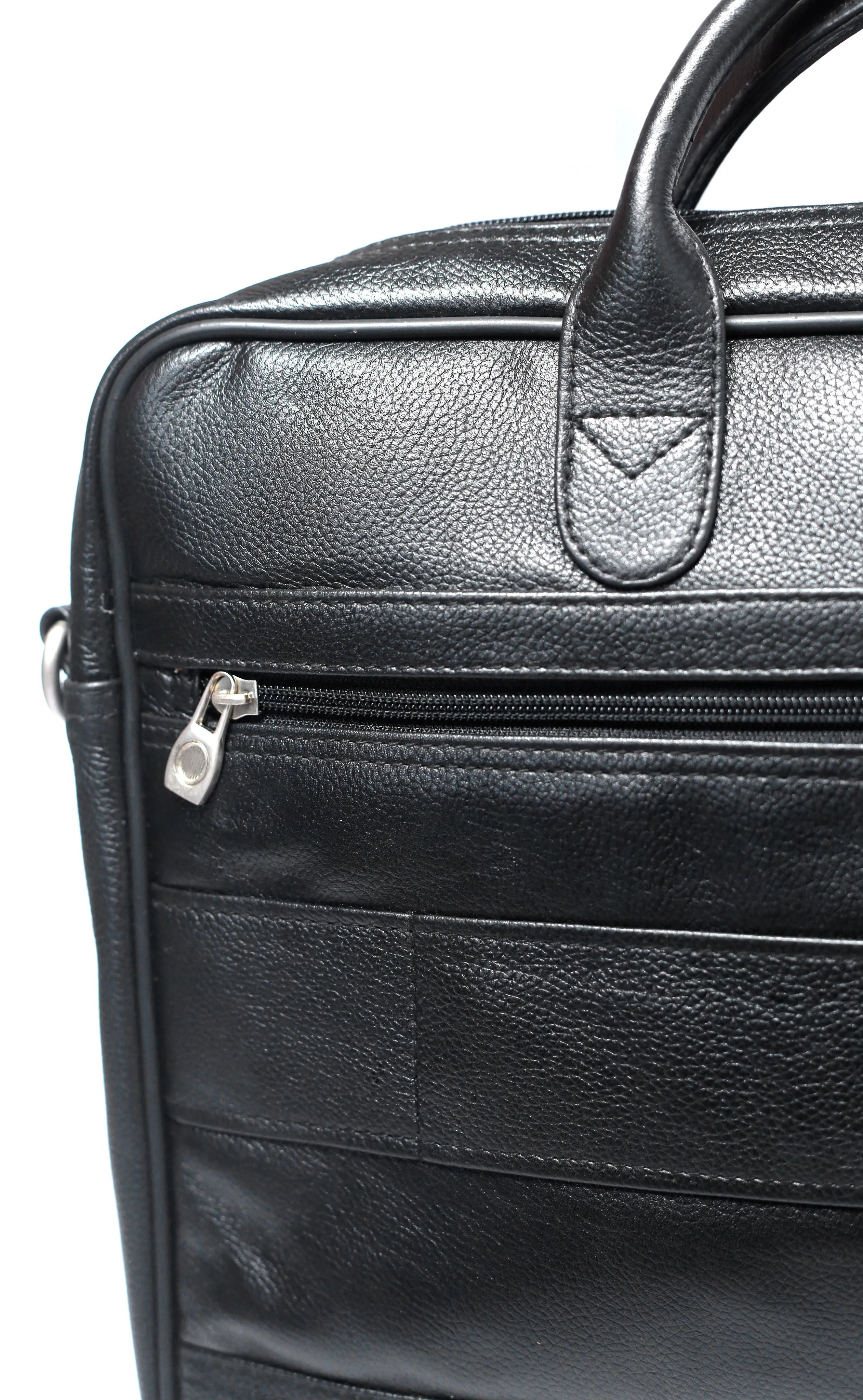 SWAT BAG Natural Milled Leather Laptop Bag - Dark Brown - 16"