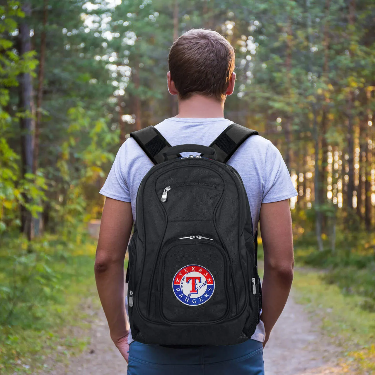 Texas Rangers Laptop Backpack Black