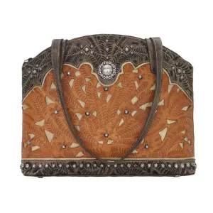 Tooled Leather Concealed Carry Shoulder Bag