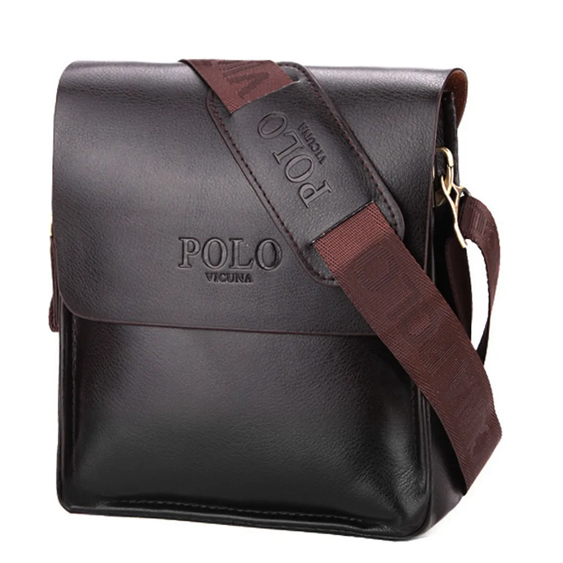 Vicuna Polo Vintage Leder Kuriertasche - Dunkel Braun
