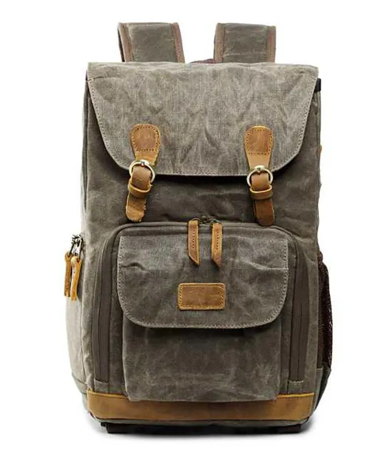 Vintage Outdoor Waterproof Camera Bag Backpack