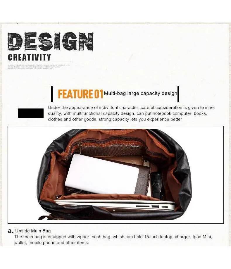 Vintage Outdoor Waterproof Camera Bag Backpack