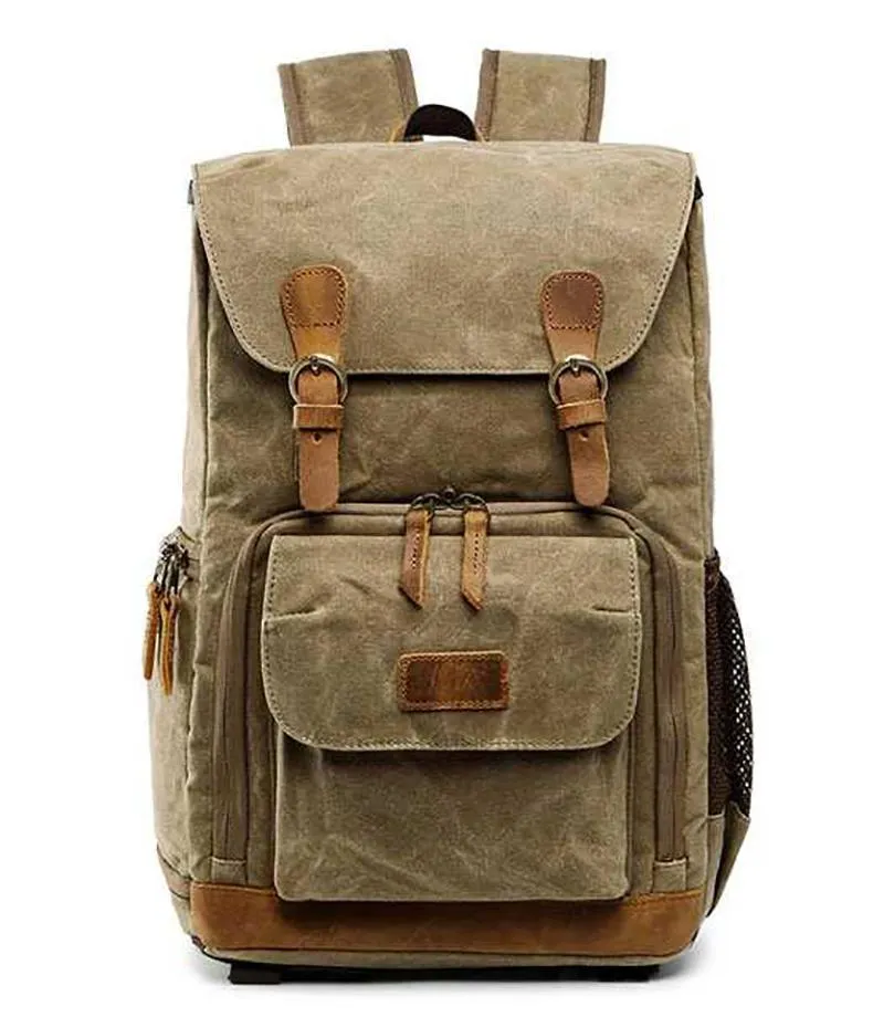 Vintage Outdoor Waterproof Camera Bag Backpack