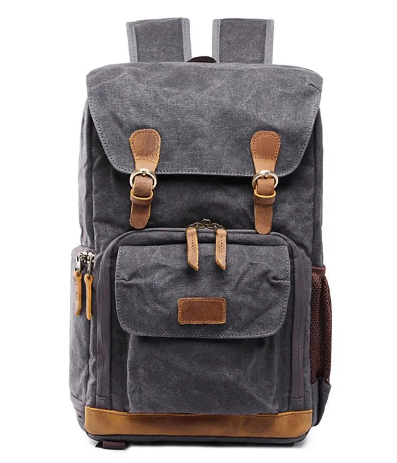 Vintage Outdoor Waterproof Camera Bag Backpack