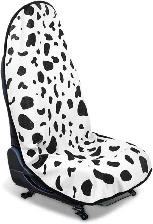 Waterproof Sweating Car Seat Cover for Post Gym Workout, Running, Swimming, Beach and Hiking, Universal Fit Non-Slip Bucket Seat Protector for Cars SUV Trucks, Machine Washable (1pcs-Cow)