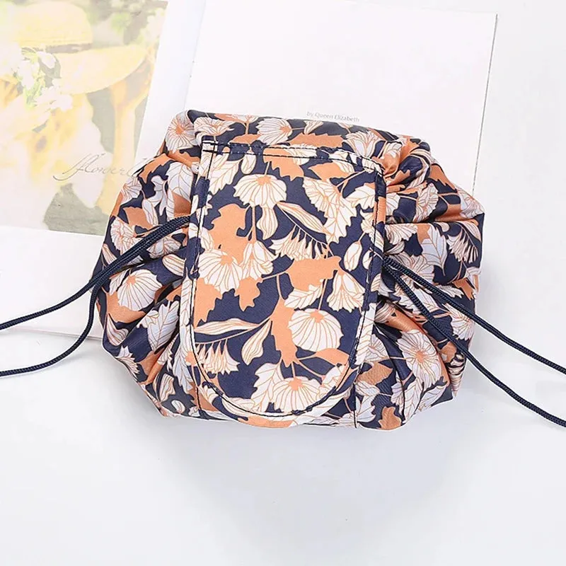 Women Drawstring Cosmetic Bag Travel Makeup Organizer Pouch