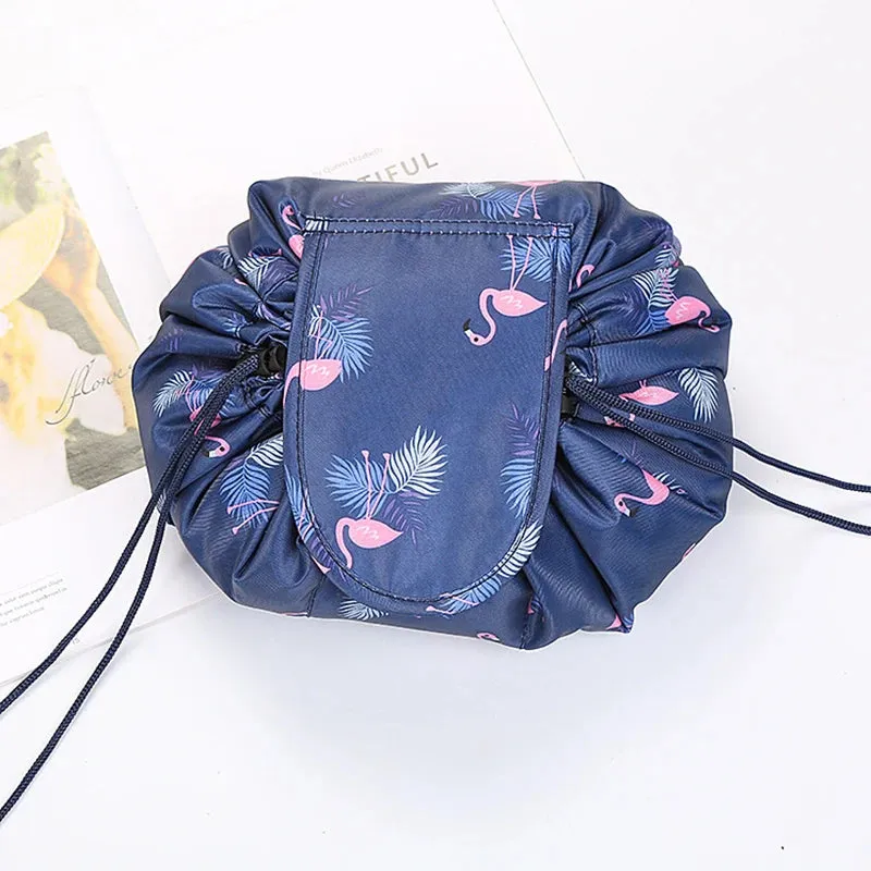 Women Drawstring Cosmetic Bag Travel Makeup Organizer Pouch