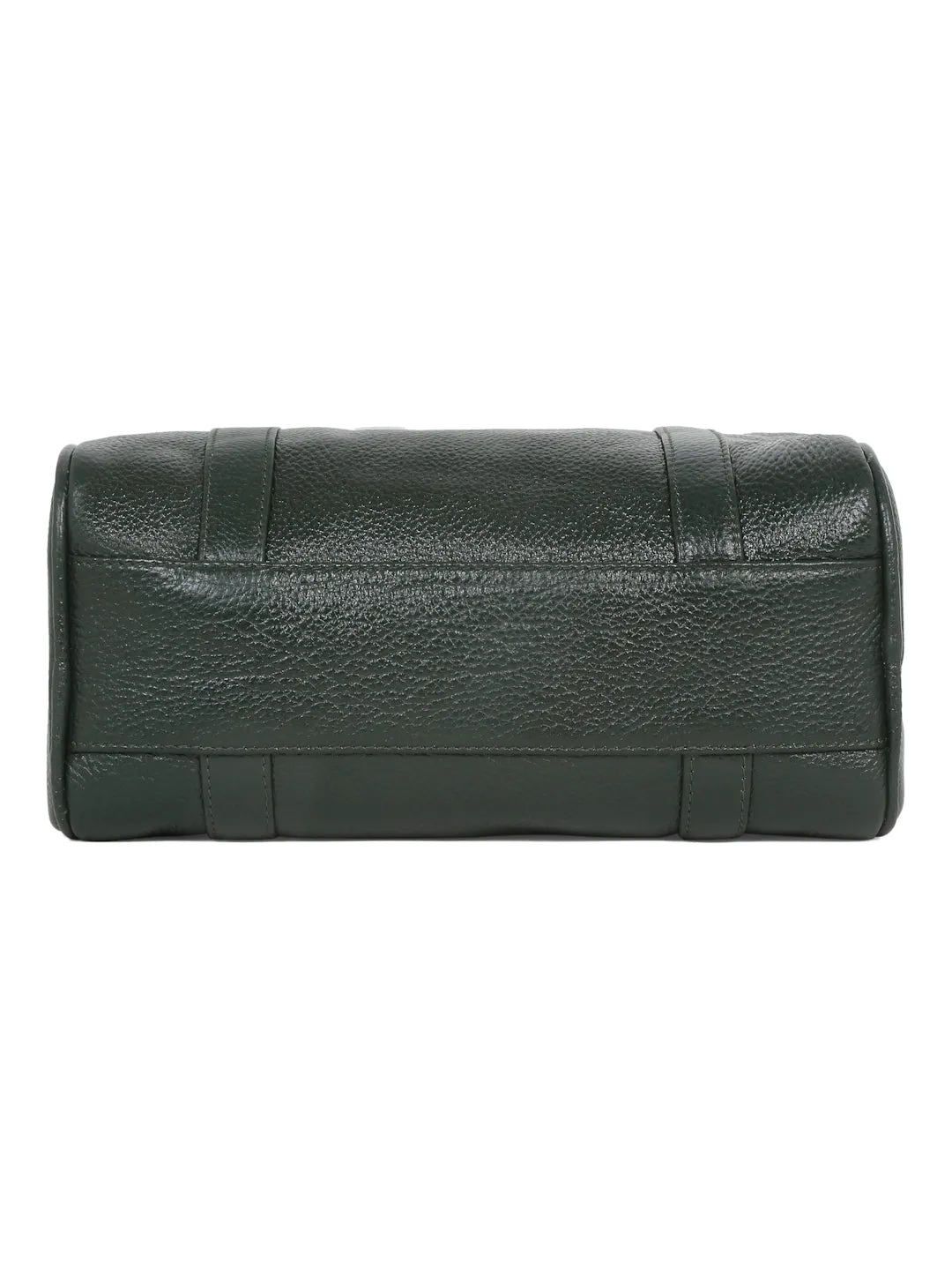 Women Green Texture Leather Structured Bag