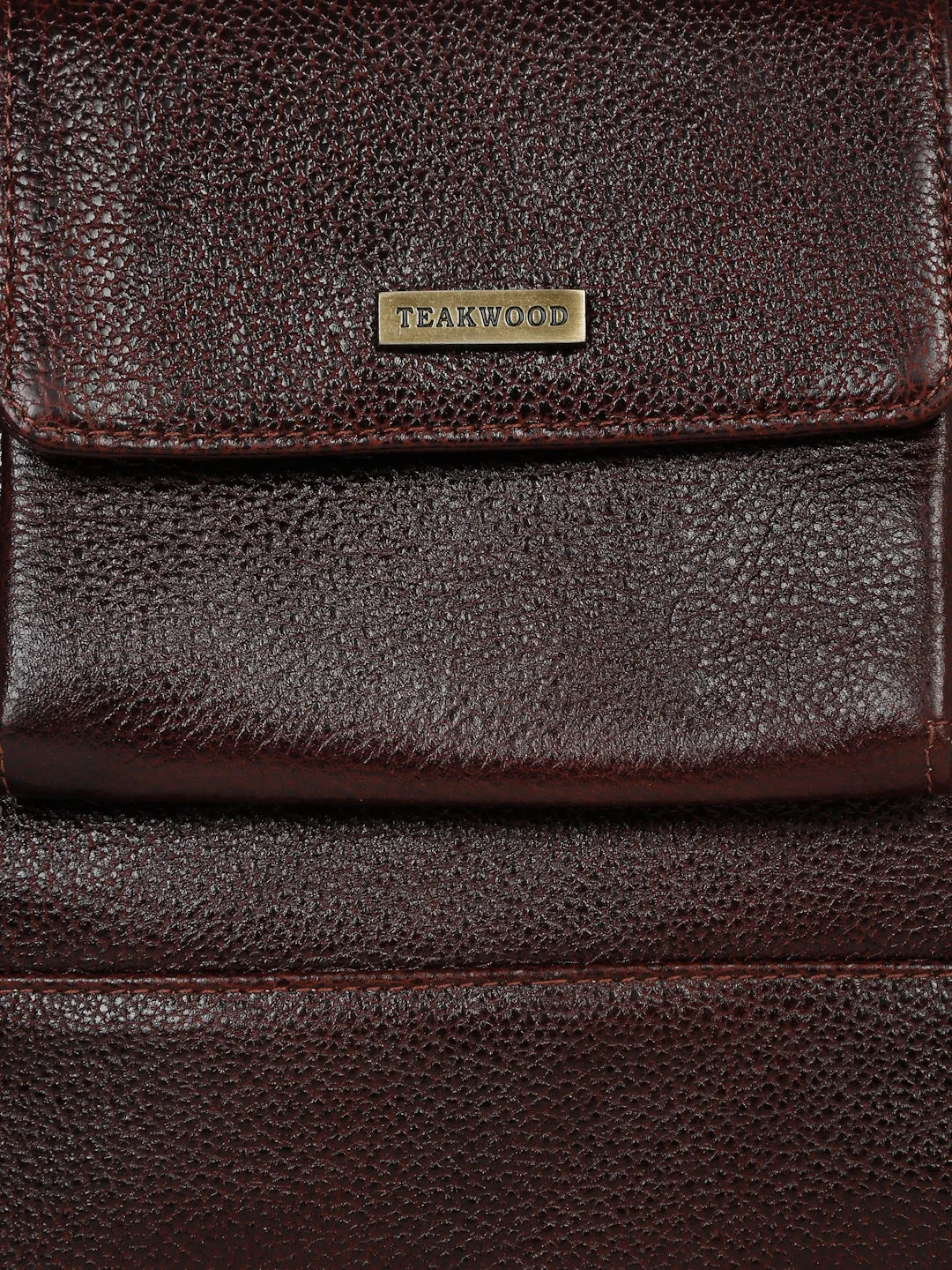 Women Leather Brown Structured Handheld Bag