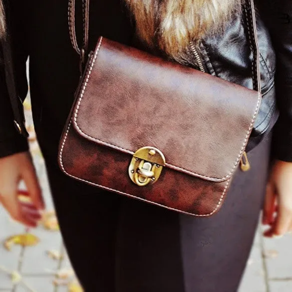 Women's Vintage Style Messenger Bag Flap Bag One Shoulder Bag